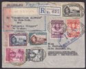 Click for more photos and details Gold Coast 1942 KGVI Christiansborg Pt Set 2sh Reg Cover KOFORIDUA - Switzerland