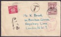 Click for more photos and details Gold Coast 1940 KGVI 1d Used on Cover SWEDRU to UK w Postage Due 1d and Censor 5
