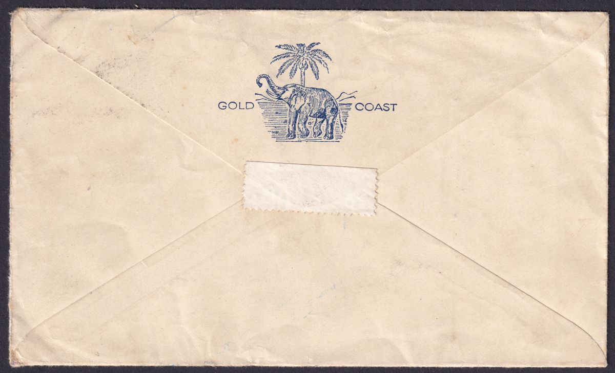 Gold Coast 1940 KGVI 1d Used on Cover SWEDRU to UK w Postage Due 1d and Censor 5