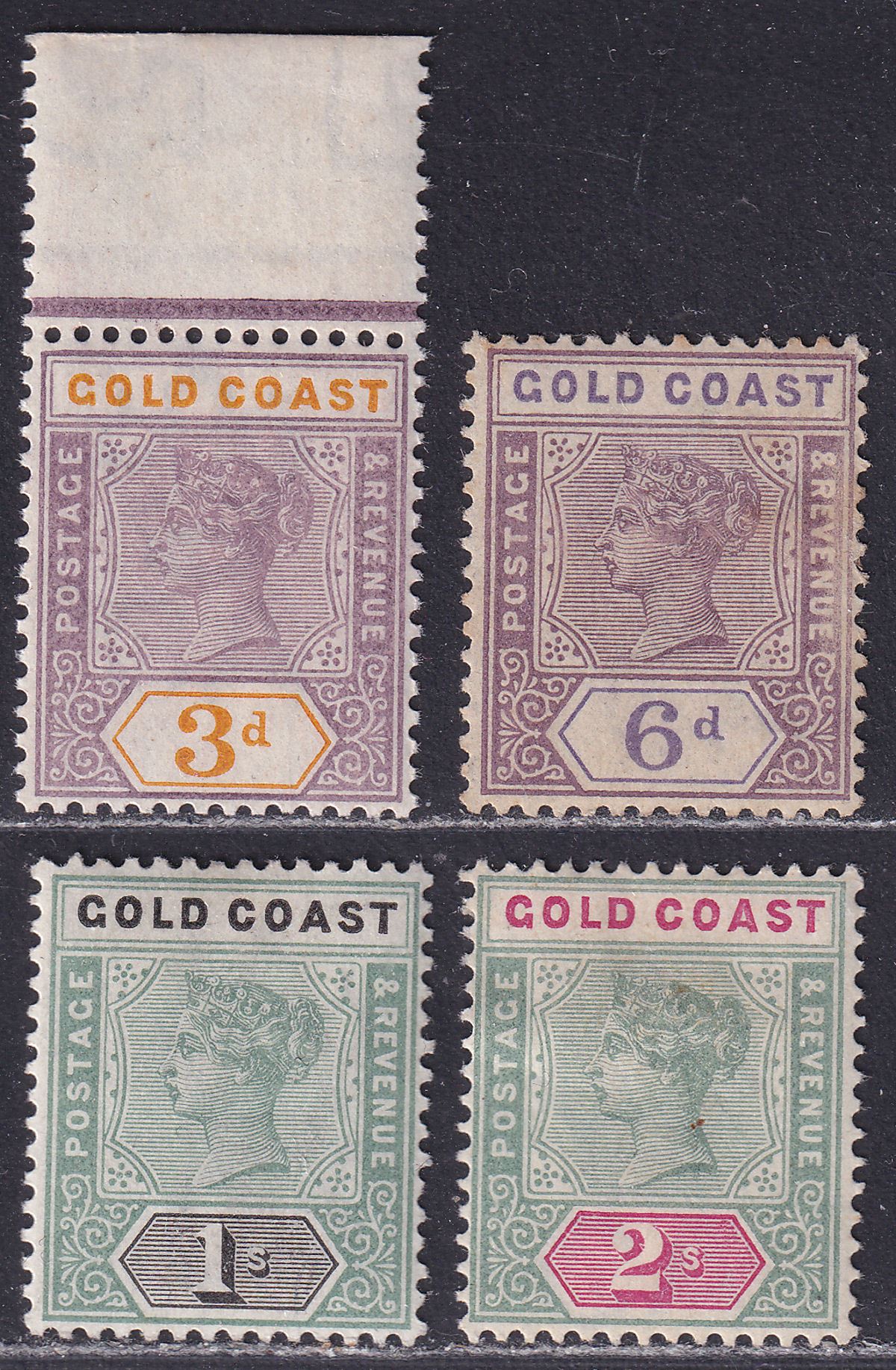 Gold Coast 1898 Queen Victoria Part Set to 2sh Mint SG29-32 cat £87