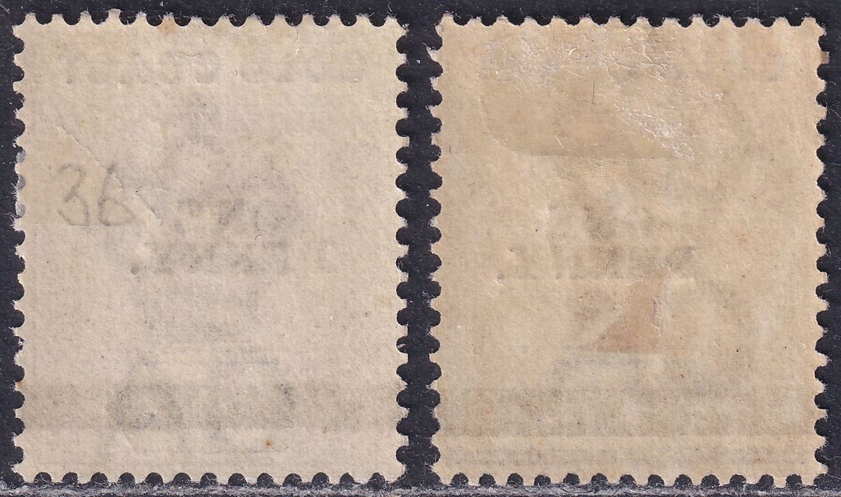 Gold Coast 1901 QV Surcharge 1d on 2½d and 1d on 6d Mint SG35-36 cat £32