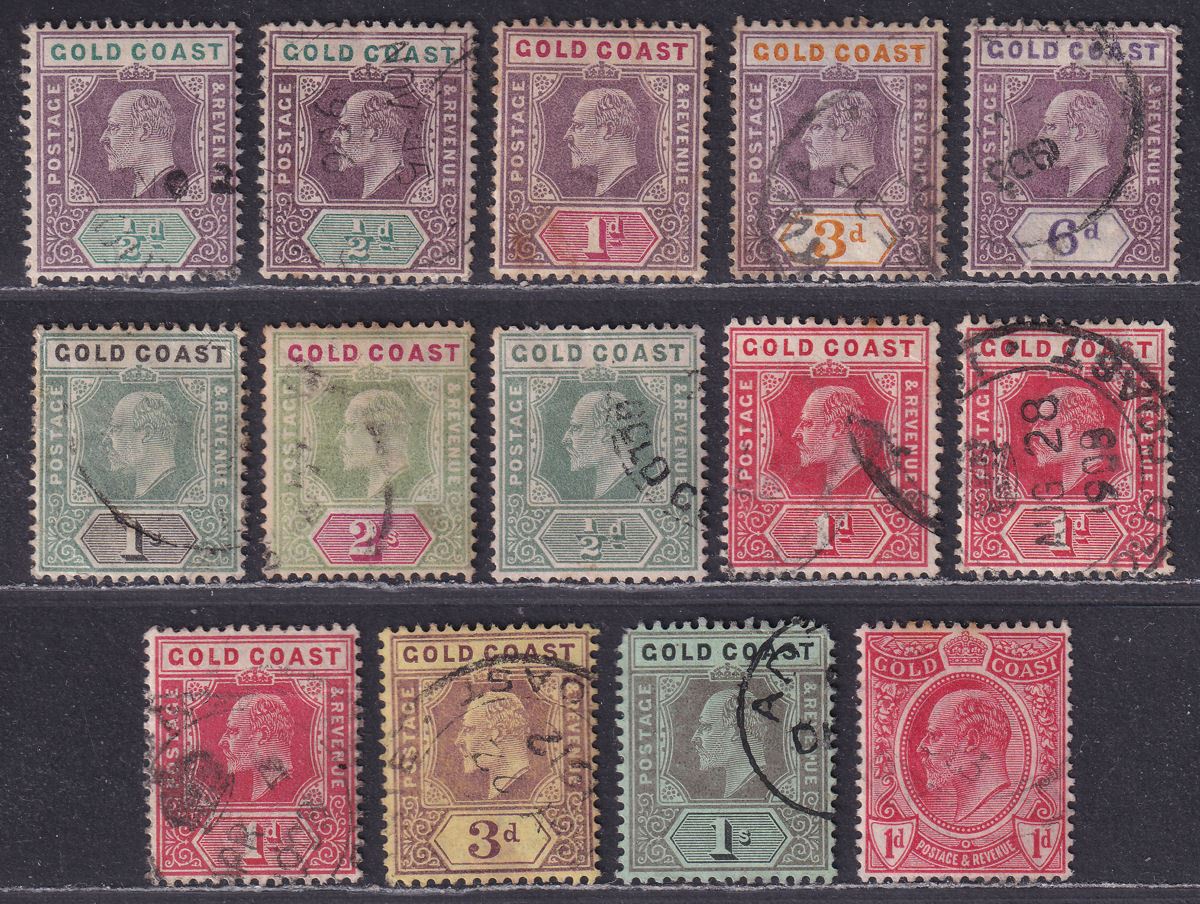 Gold Coast 1902-13 King Edward VII Selection to 2sh Used