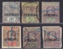 Click for more photos and details Gold Coast 1899-1903 QV-KEVII Revenue Judicial Overprint Selection to 10sh Used