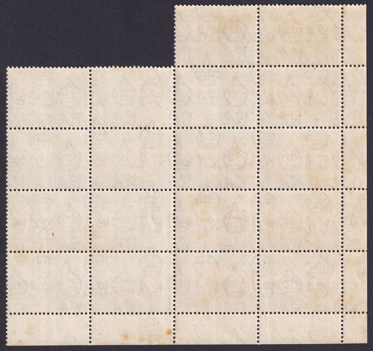 Gold Coast 1941 KGVI Christiansborg 1sh3d Block of 18 Mint SG129 cat £40