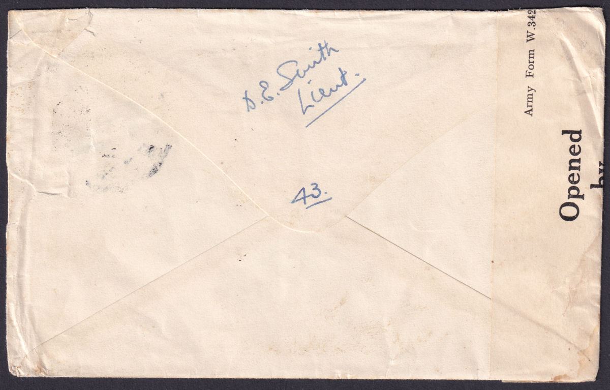 Gold Coast 1942 Unstamped Active Service Cover to Sth Africa w FPO 106 + Censor
