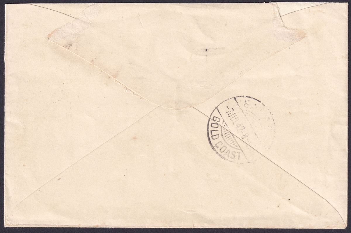 Gold Coast 1942 Unstamped Official Cover Used Kumasi to Krachi with Censor