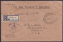 Gold Coast 1953 Unstamped Official Registered Cover Used Accra to USA