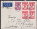 Gold Coast 1939 KGVI Christiansborg 4d, 1½d x4 Used Cover SEKONDI to Switzerland