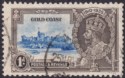 Click for more photos and details Gold Coast 1935 KGV Silver Jubilee 1d Variety Extra Flagstaff Used SG113a c£130