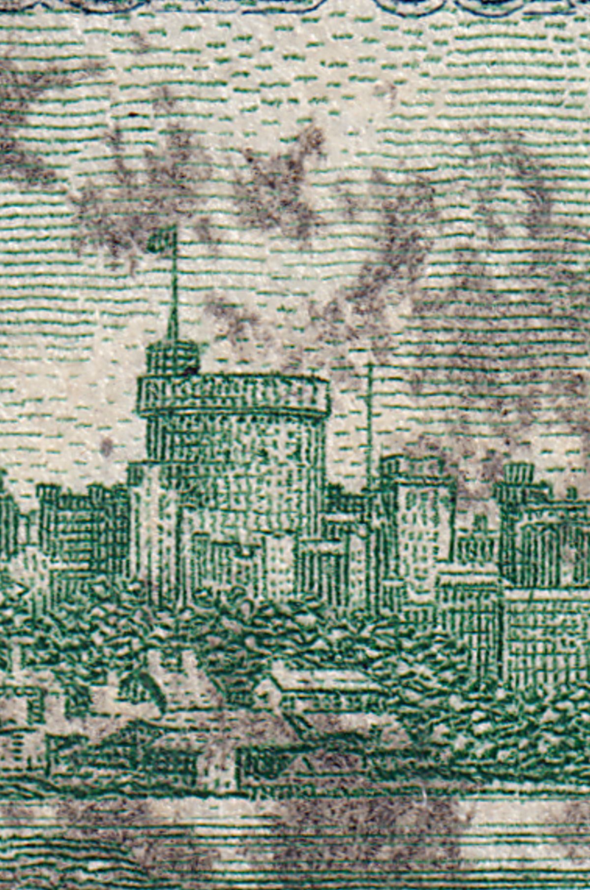 Gold Coast 1935 KGV Silver Jubilee 6d Variety Extra Flagstaff Used SG115a FAULTS