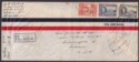Gold Coast 1947 KGVI Christiansborg 2sh, 1sh, 9d Used on Registered Cover to USA