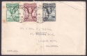 Gold Coast 1938 KGVI Christiansborg 2d, 1d, ½d First Day Cover INSU to UK