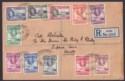 Gold Coast 1938 KGVI Christiansborg Castle Set on Registered First Day Cover
