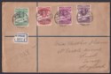 Gold Coast 1938 KGVI Christiansborg 6d, 4d, 1½d, ½d Registered First Day Cover