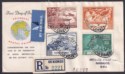 Gold Coast 1949 KGVI 75th Anniv of UPU Registered First Day Cover Used SEKONDI