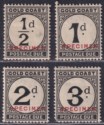 Gold Coast 1923 KGV SPECIMEN Overprint Postage Due Mint Set SG D1s-D4s cat £100