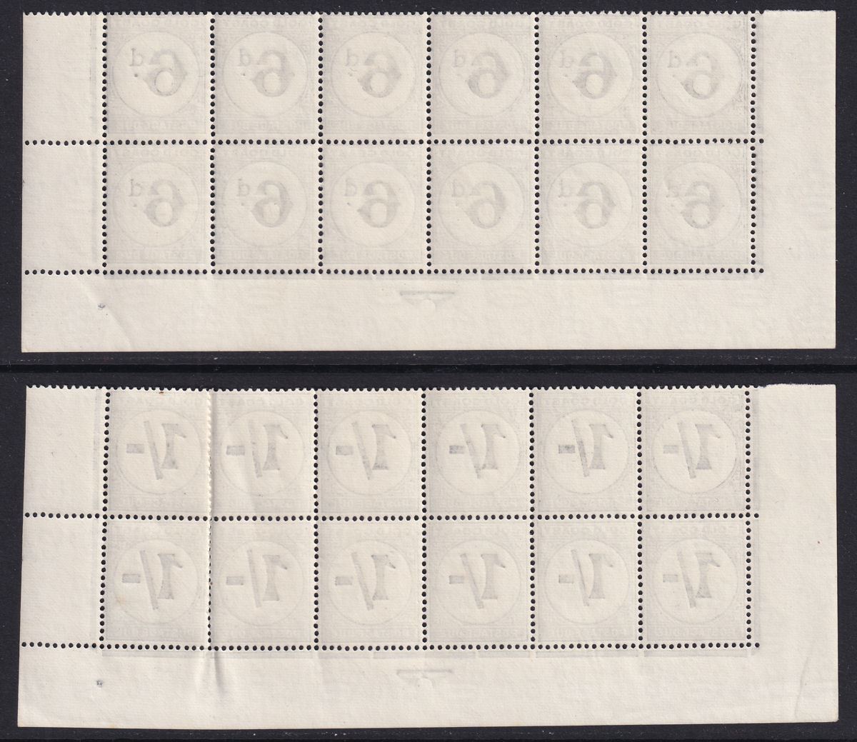 Gold Coast 1923-52 KGVI Postage Due Block Selection to 1sh Mint