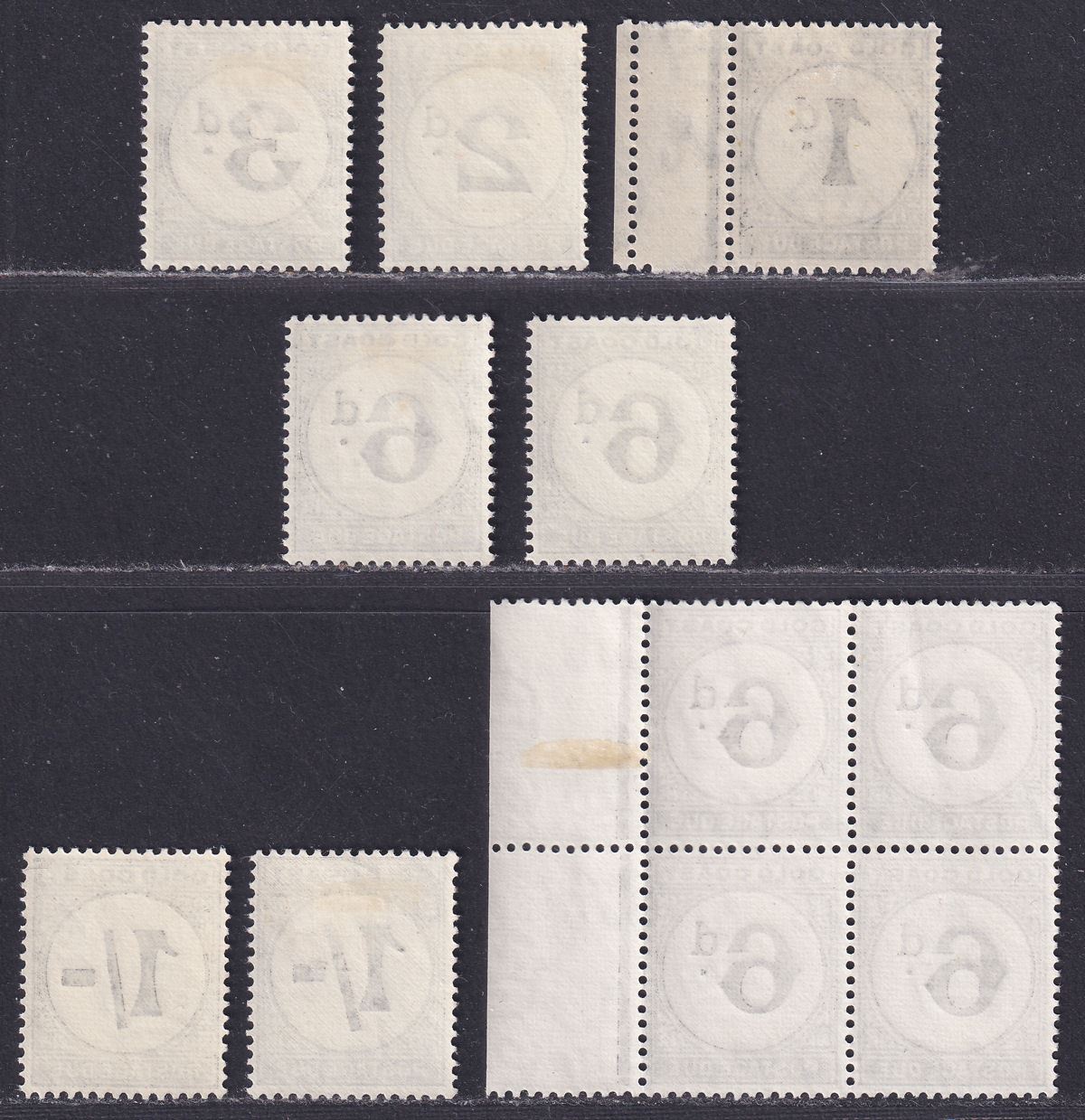 Gold Coast 1923-52 KGVI Postage Due Selection to 1sh Mint inc SG D8c
