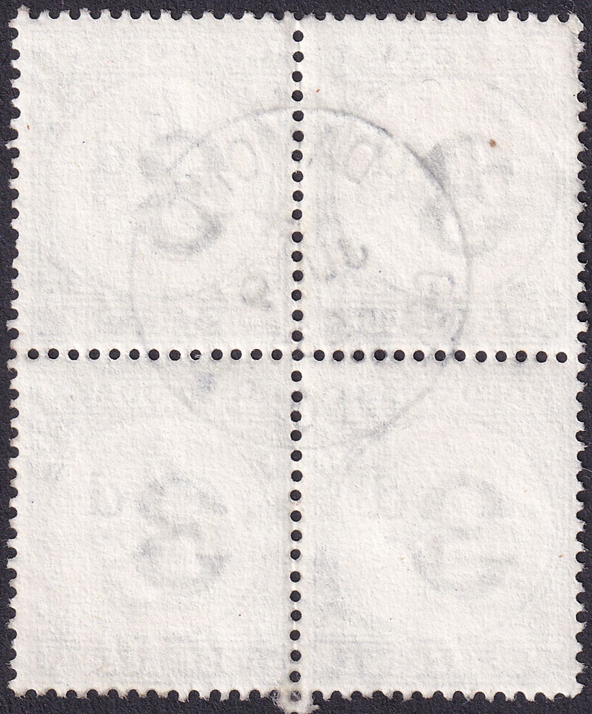 Gold Coast 1951 KGVI Postage Due 3d Black Block of 4 Used SG D6 cat £140