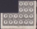 Gold Coast 1923 KGV Postage Due 1d Black Block of 18 Used SG D2 cat £36