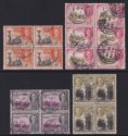 Gold Coast 1948 King George VI Part Set 1sh to 10sh Blocks Used SG143-146