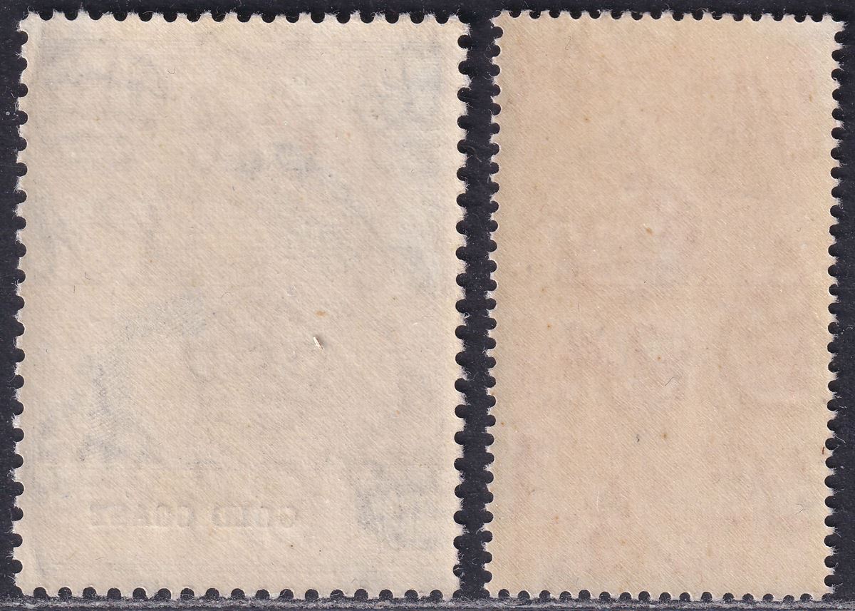 Gold Coast 1948 KGVI Royal Silver Wedding 1½d, 10sh Mint SG147-148 cat £38