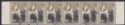 Gold Coast 1954 QEII 10sh Black and Olive-Green Strip of 6 Used SG164 cat £100