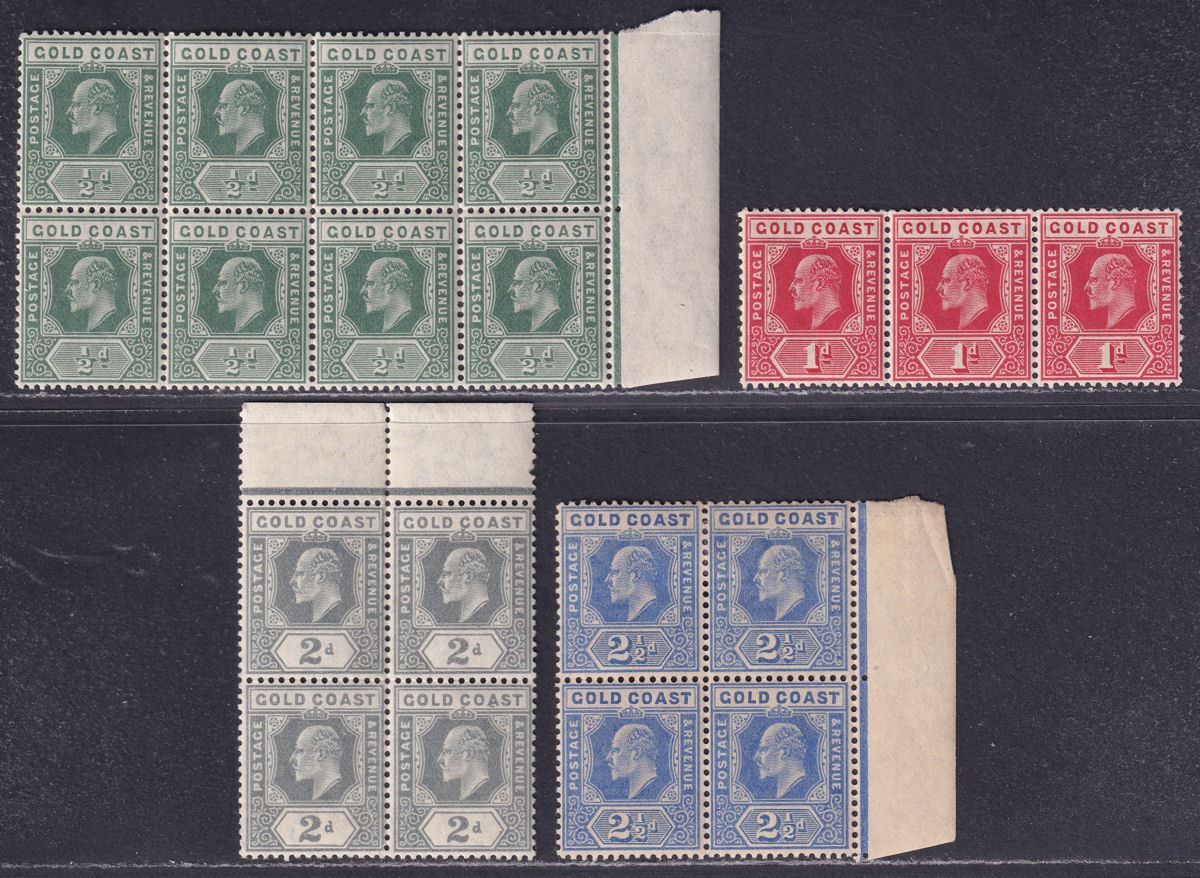 Gold Coast 1907 King Edward VII Block Set to 2½d Mint SG59-62