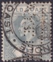 Gold Coast 1915 KEVII 2d Greyish Slate Perfin Used w SECCONDEE Crown Postmark
