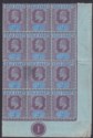 Gold Coast 1910 KEVII 2sh Purple and Blue on Blue Plate 1 Block of 12 Mint SG66