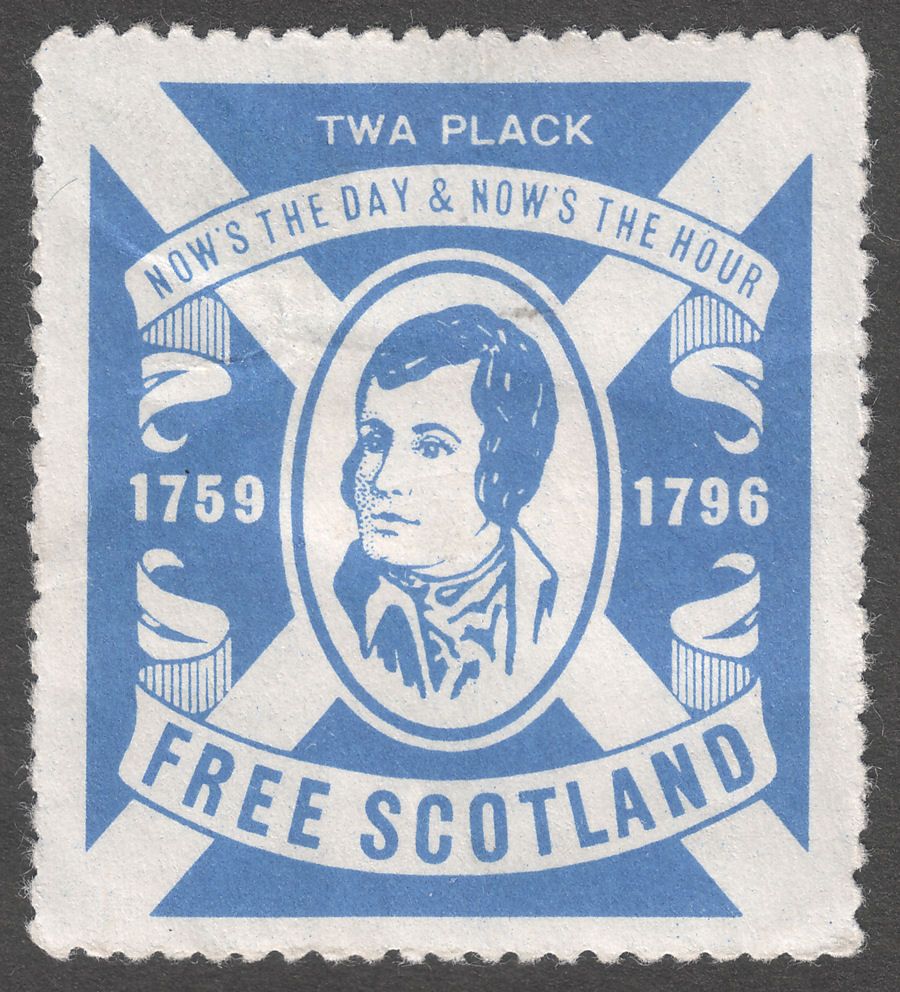 1959 Robert Burns Twa Plack Free Scotland Label Mint