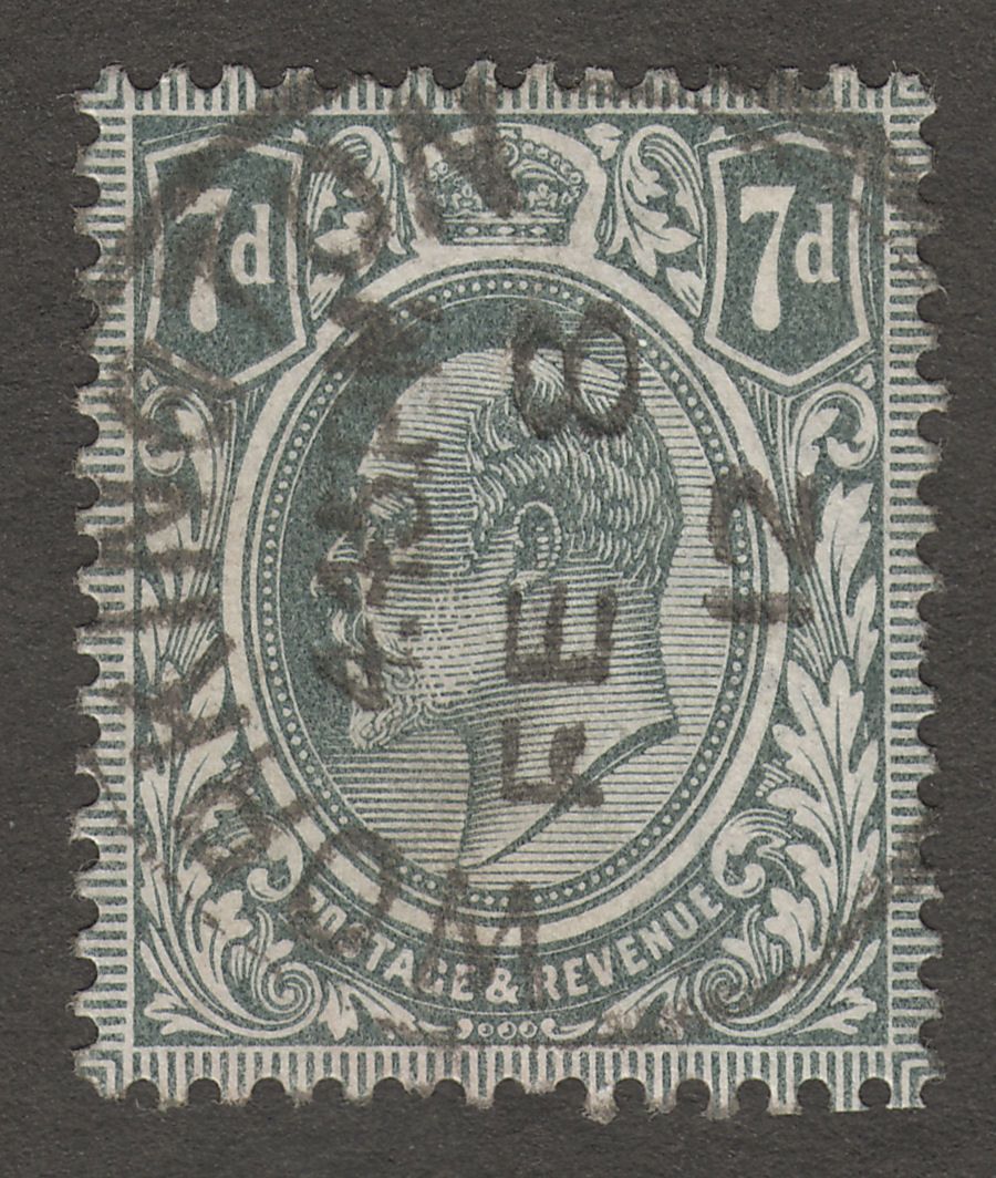 King Edward VII 1910 7d Grey-Black Used SG249