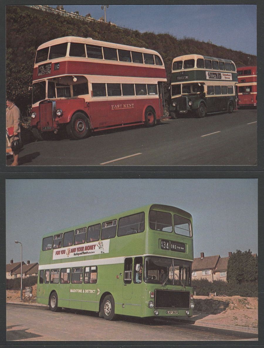Maidstone & District and East Kent Bus Postcards Unused