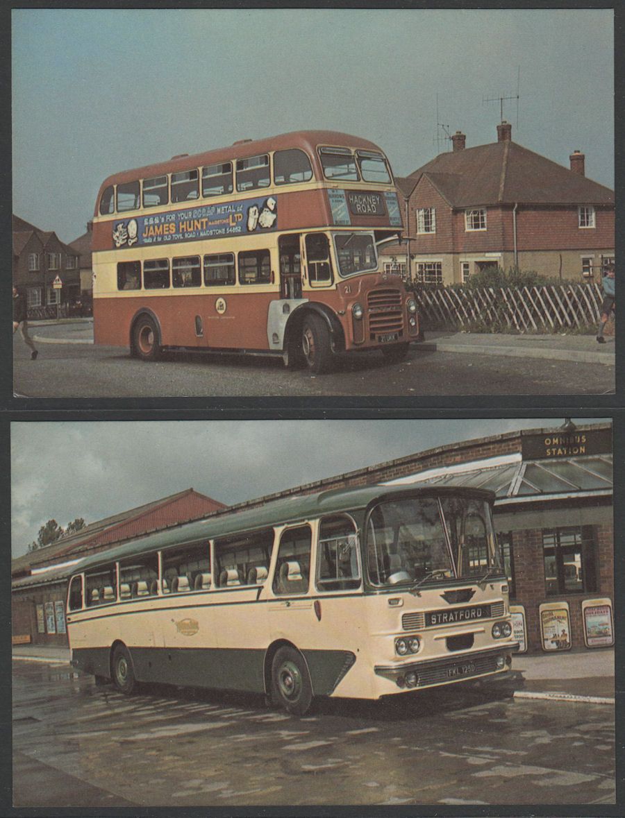 Maidstone & District and East Kent Bus Postcards Unused