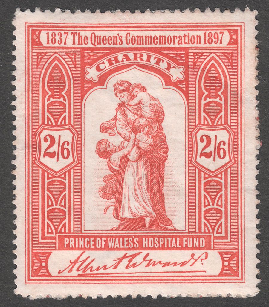 Great Britain 1897 QV 2sh6d Commemoration Charity Stamp British