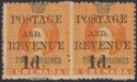 Click for more photos and details Grenada 1891 QV Opt 1d on 2sh No Stop Variety in Pair Mint SG45a cat £575 RPSL
