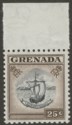 Grenada 1964 QEII 25c Black and Sepia Mint SG220