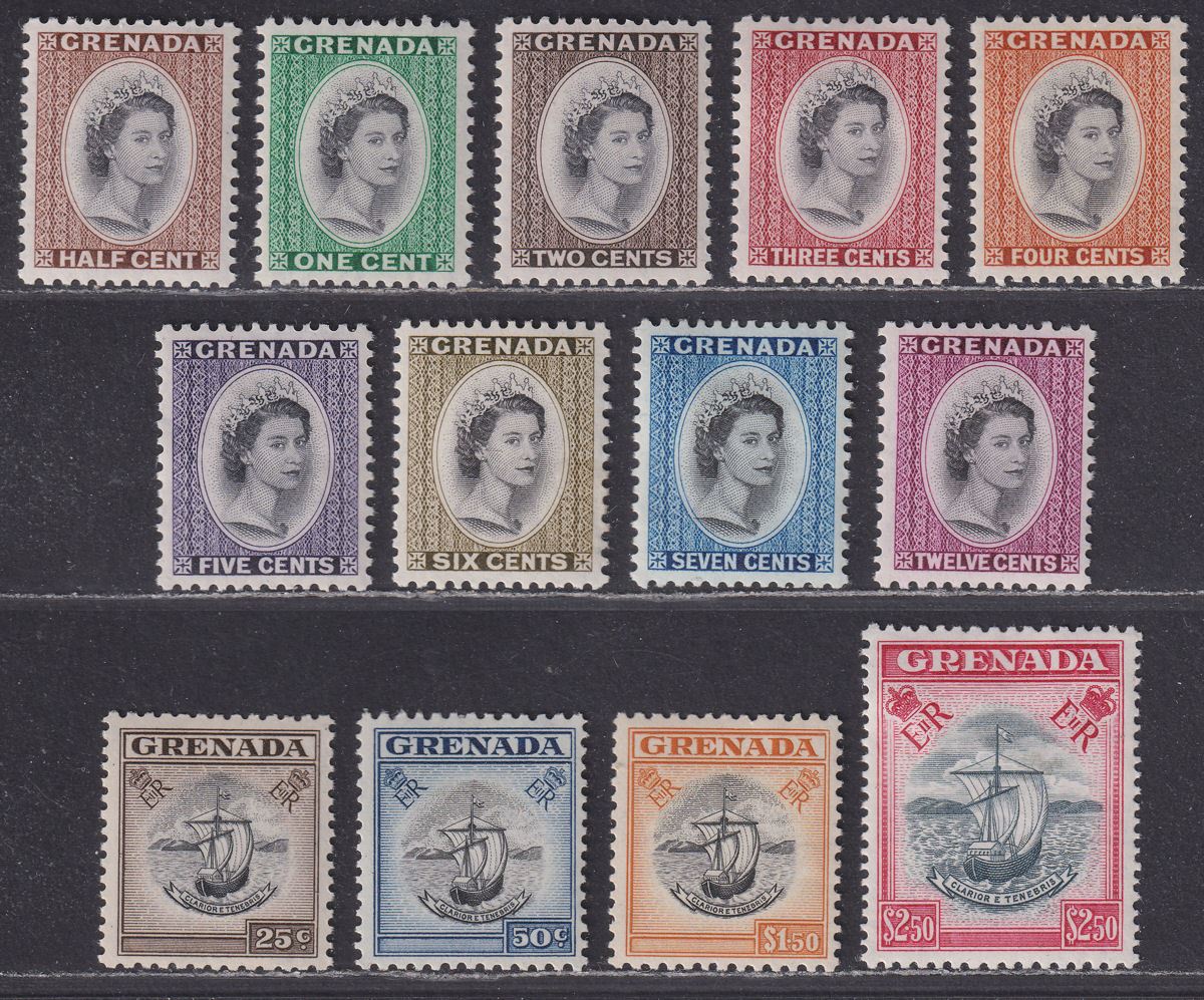 Grenada 1953-59 Queen Elizabeth II Set Mint SG192-204 cat £65