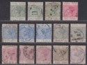 Grenada 1883 Queen Victoria Set with Shades Used SG30-36 cat £90 1sh with thin