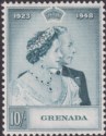 Click for more photos and details Grenada 1948 KGVI Royal Silver Wedding 10sh Slate-Green Mint SG167 cat £24