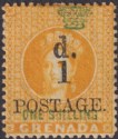 Click for more photos and details Grenada 1886 Queen Victoria 1d Surch on 1sh Orange Mint SG38 cat £55