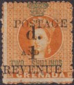 Click for more photos and details Grenada 1890 QV 1d Surcharge on Revenue 2sh Orange Mint SG44 cat £95