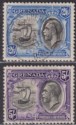Click for more photos and details Grenada 1934 King George V 2sh6d, 5sh Used SG143-144 cat £100