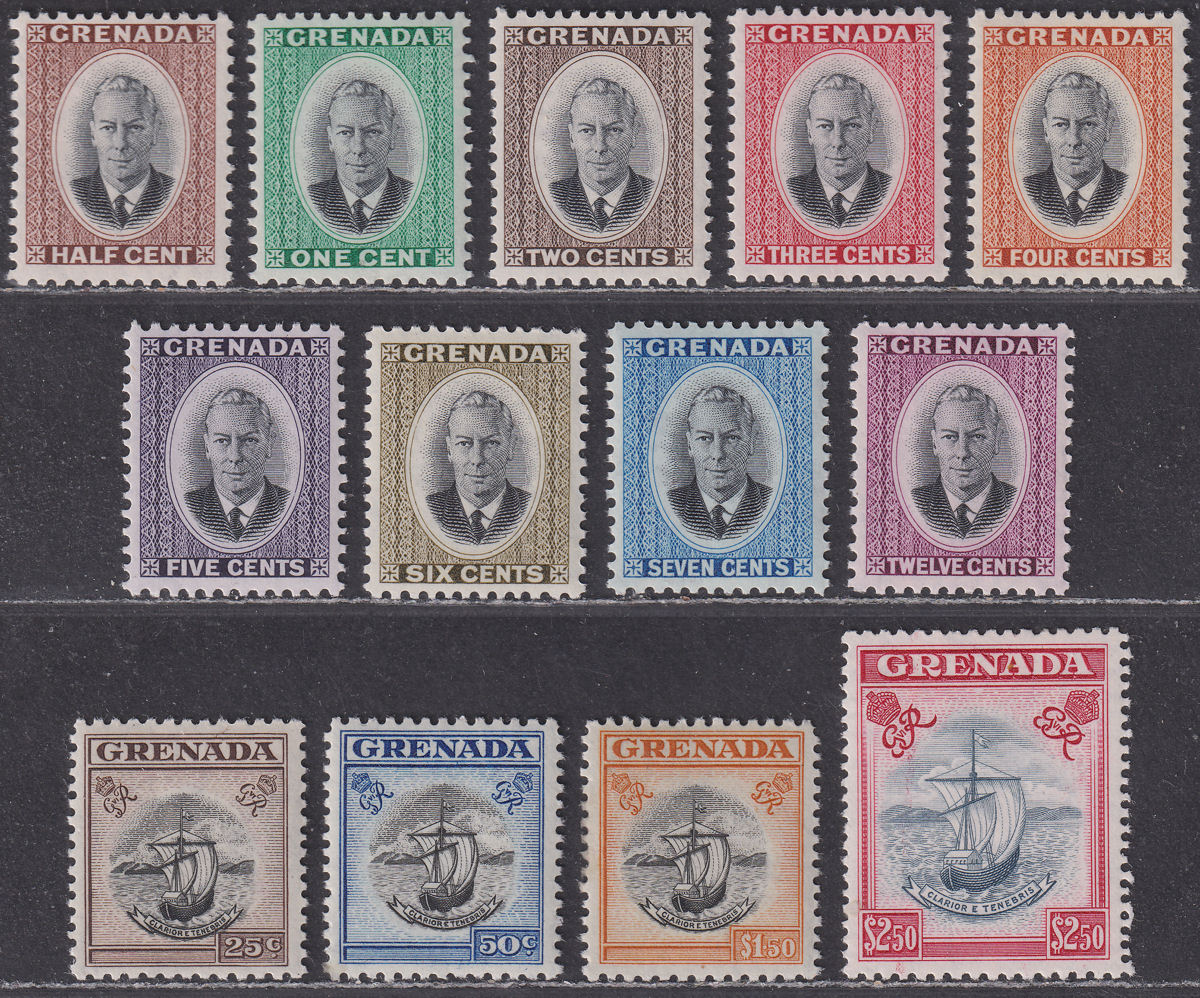 Grenada 1951 King George VI Set Mint SG172-184 cat £38