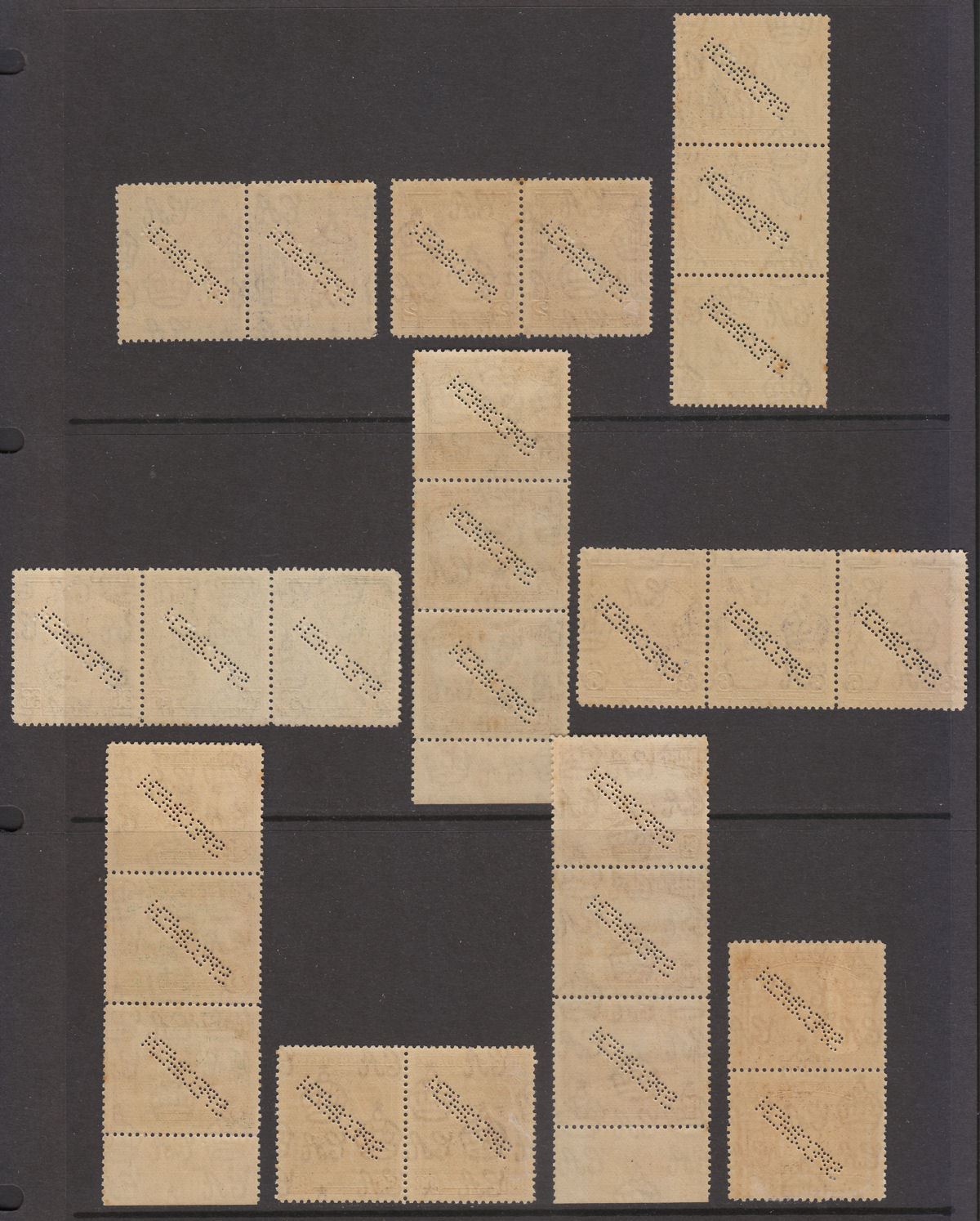 British Guiana 1938 KGVI SPECIMEN Perf Set to $1 Pairs / Strips Mint SG308s-317s