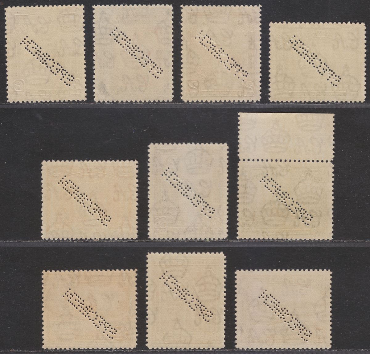 British Guiana 1938 KGVI SPECIMEN Perf Set to $1 Mint SG308s-317s