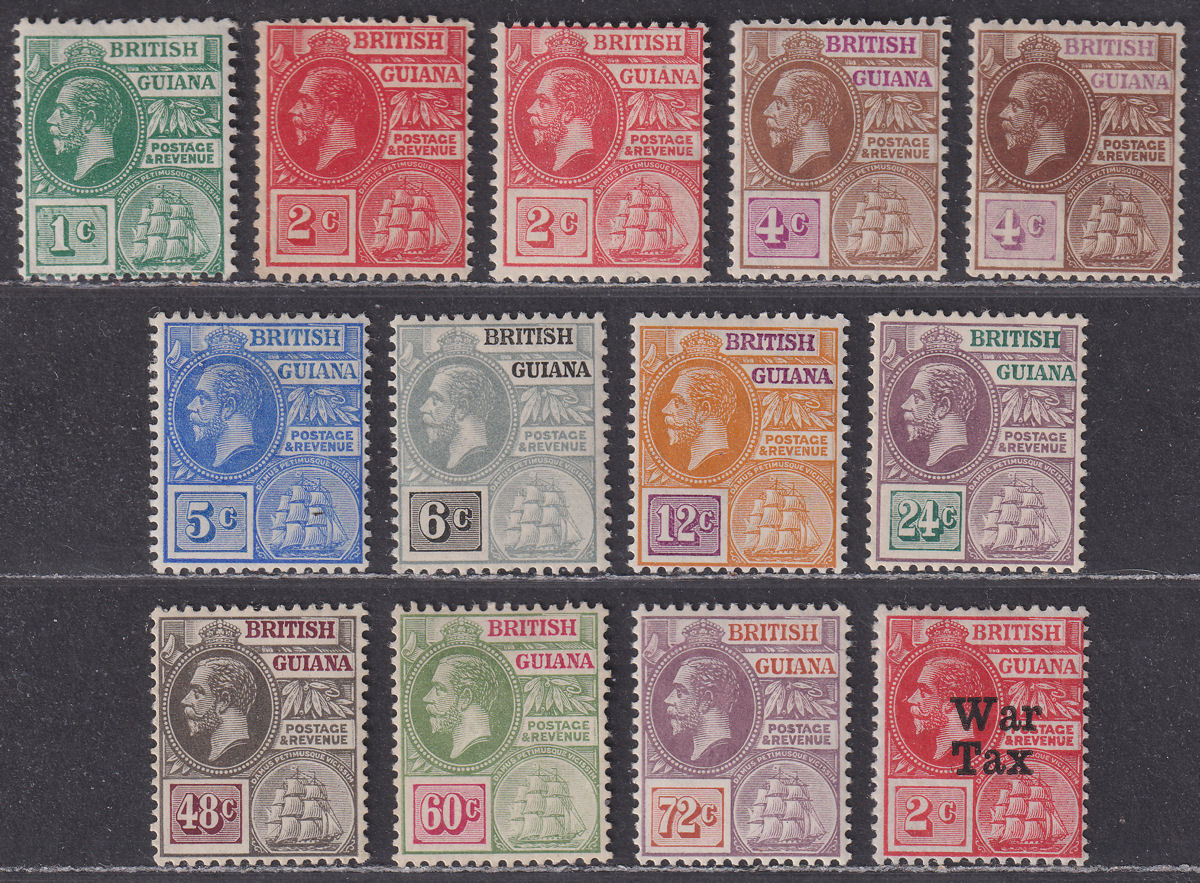 British Guiana 1913 King George V Set to 72c Mint SG259-268