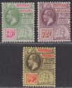 British Guiana 1915 King George V 60c, 72c, 96c Mint SG267-269