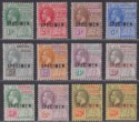 British Guiana 1913 KGV SPECIMEN Overprint Set Mint SG259s-269as cat £275+