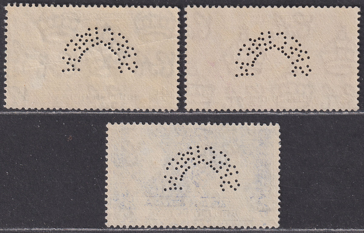 British Guiana 1937 KGVI SPECIMEN Coronation Set Mint SG305s-307s cat £120